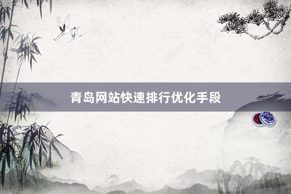 青岛网站快速排行优化手段