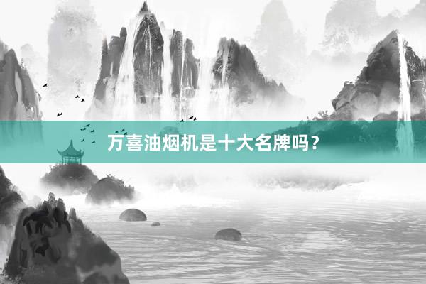 万喜油烟机是十大名牌吗？